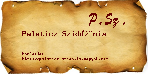 Palaticz Szidónia névjegykártya